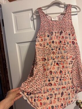 Cotelac tunic, peach print by Mayumi Otero